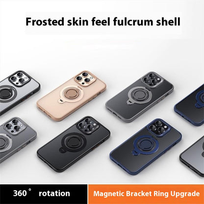 For iPhone 14 Pro Case Compatible with MagSafe Kickstand Matte PC+TPU Phone Cover with Silicone Ring