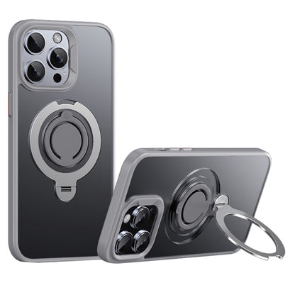 For iPhone 14 Pro Case Compatible with MagSafe Kickstand Matte PC+TPU Phone Cover with Silicone Ring