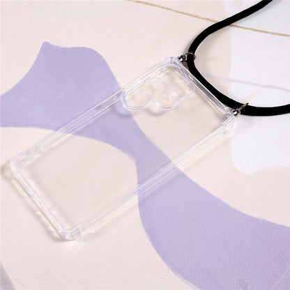 For Samsung Galaxy S25 Ultra Case Reinforced Corner TPU Clear Phone Cover with Lanyard