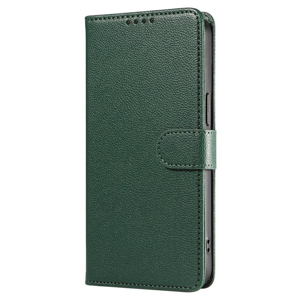 For iPhone 14 Pro Leather Case Litchi Texture RFID Blocking Wallet Stand Phone Cover