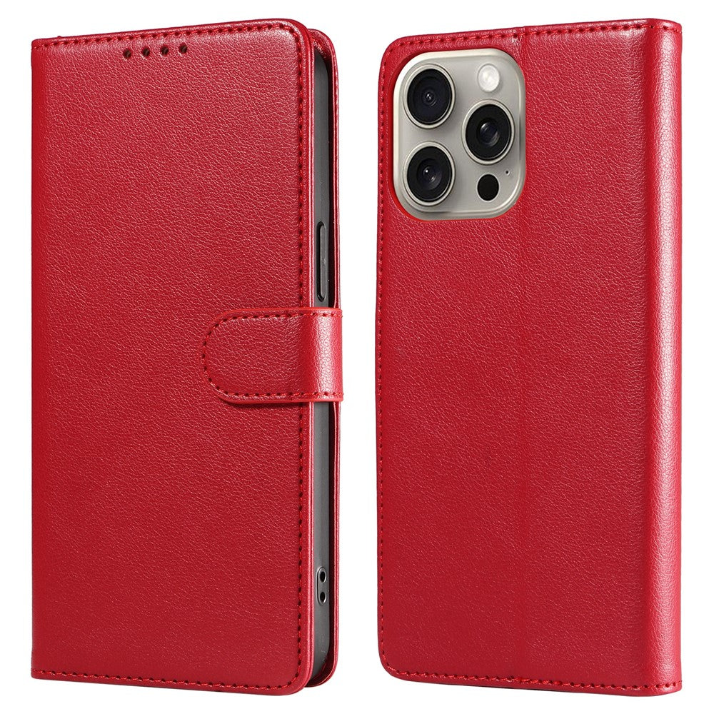 For iPhone 14 Pro Leather Case Litchi Texture RFID Blocking Wallet Stand Phone Cover