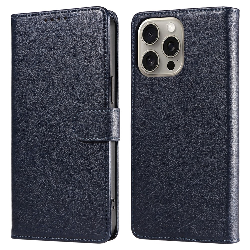 For iPhone 14 Pro Leather Case Litchi Texture RFID Blocking Wallet Stand Phone Cover