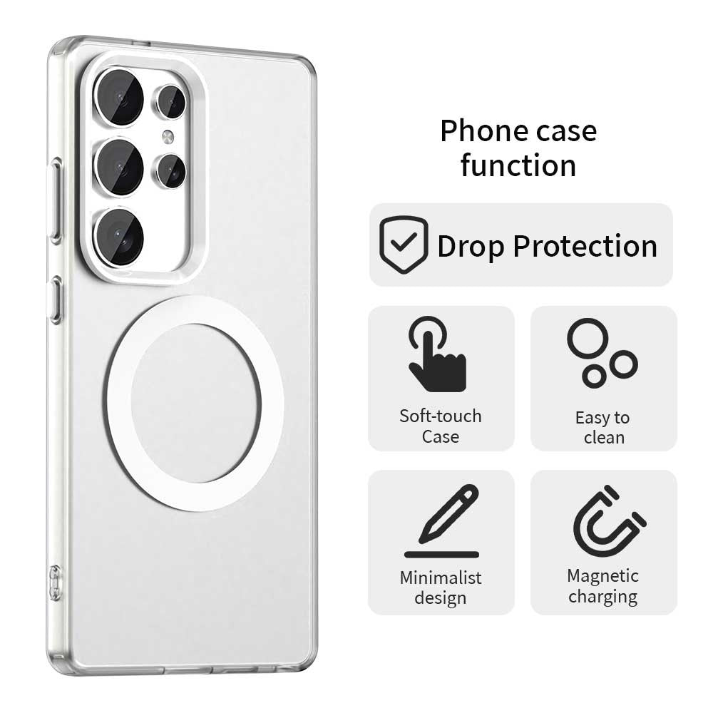 Candy Series For Samsung Galaxy S25 Ultra Magnetic Case PC+TPU+PET Anti-Drop Phone Cover