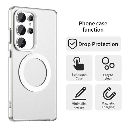Candy Series For Samsung Galaxy S25 Ultra Magnetic Case PC+TPU+PET Anti-Drop Phone Cover