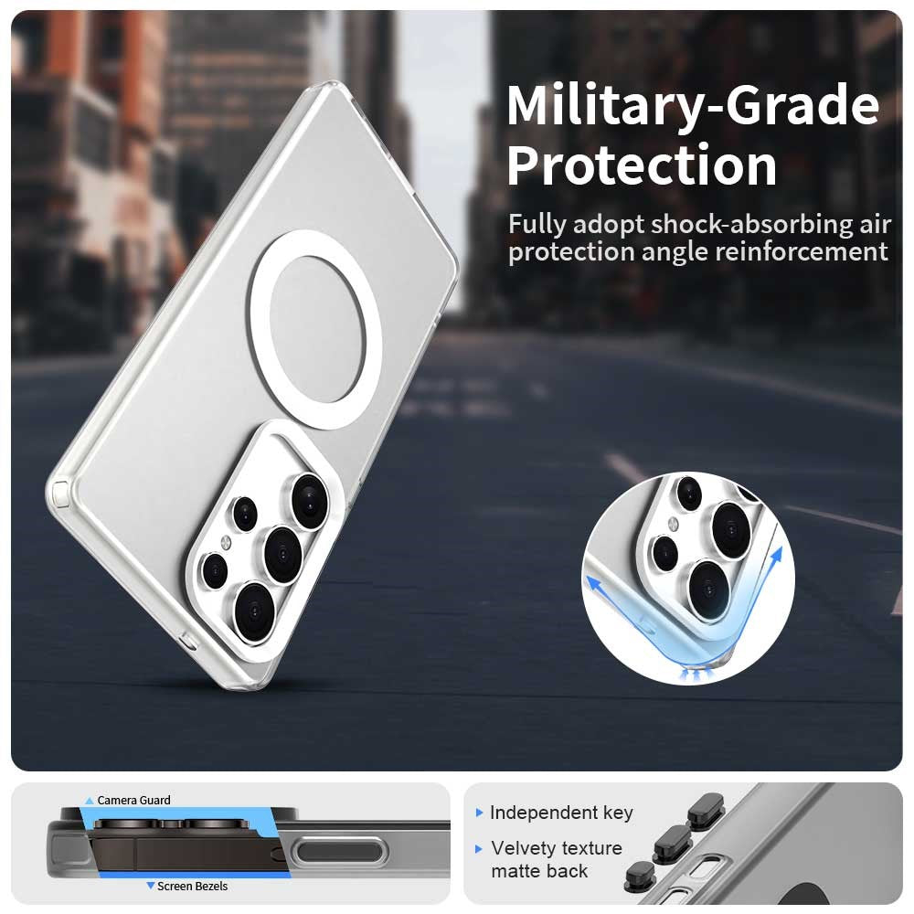Candy Series For Samsung Galaxy S25 Ultra Magnetic Case PC+TPU+PET Anti-Drop Phone Cover