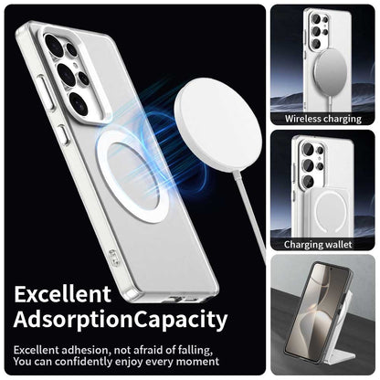 Candy Series For Samsung Galaxy S25 Ultra Magnetic Case PC+TPU+PET Anti-Drop Phone Cover