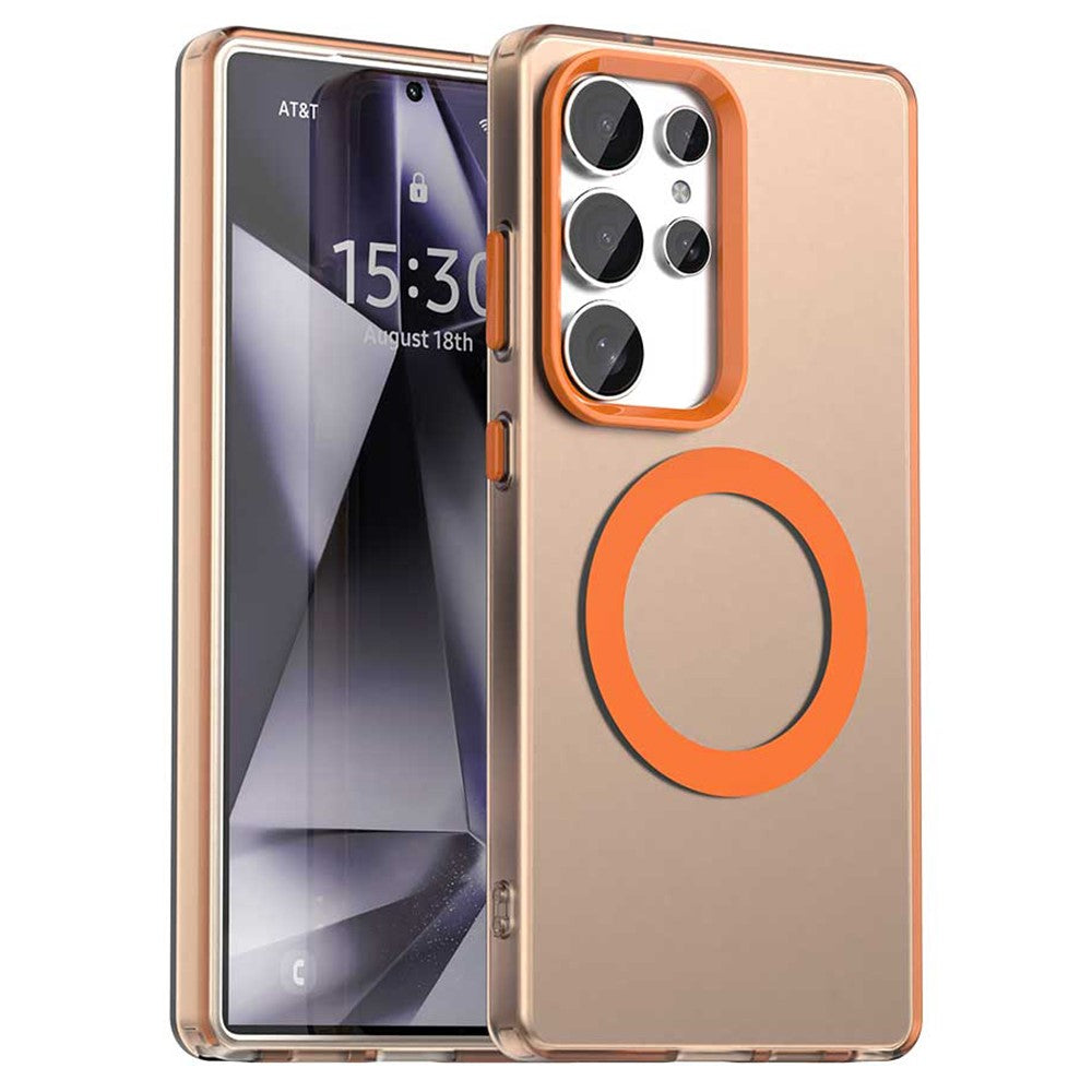Candy Series For Samsung Galaxy S25 Ultra Magnetic Case PC+TPU+PET Anti-Drop Phone Cover