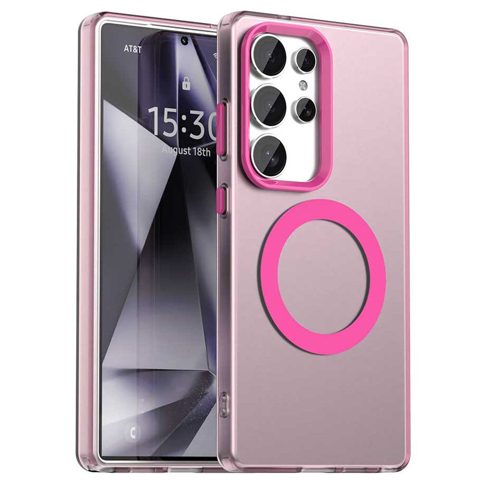 Candy Series For Samsung Galaxy S25 Ultra Magnetic Case PC+TPU+PET Anti-Drop Phone Cover