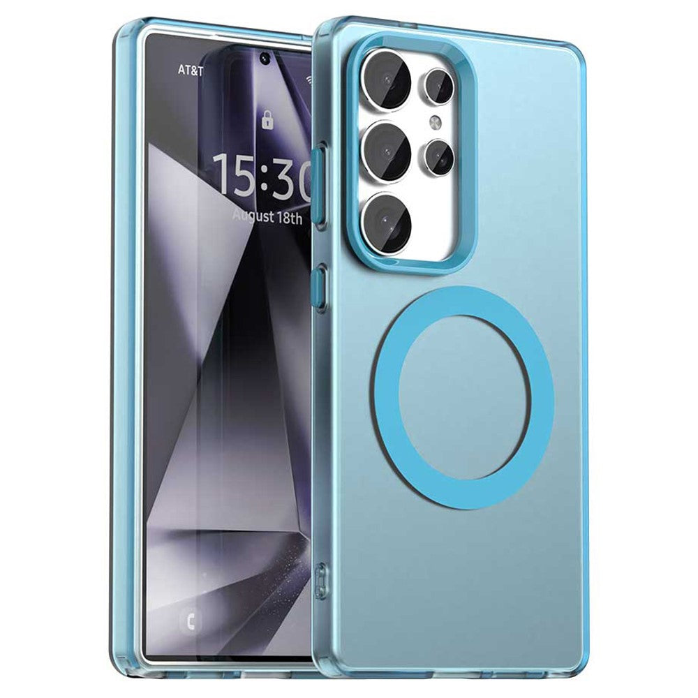 Candy Series For Samsung Galaxy S25 Ultra Magnetic Case PC+TPU+PET Anti-Drop Phone Cover