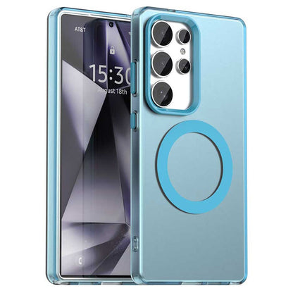 Candy Series For Samsung Galaxy S25 Ultra Magnetic Case PC+TPU+PET Anti-Drop Phone Cover