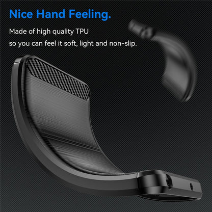 For Samsung Galaxy S25 Ultra Case Carbon Fiber Texture TPU Brushed Phone Cover