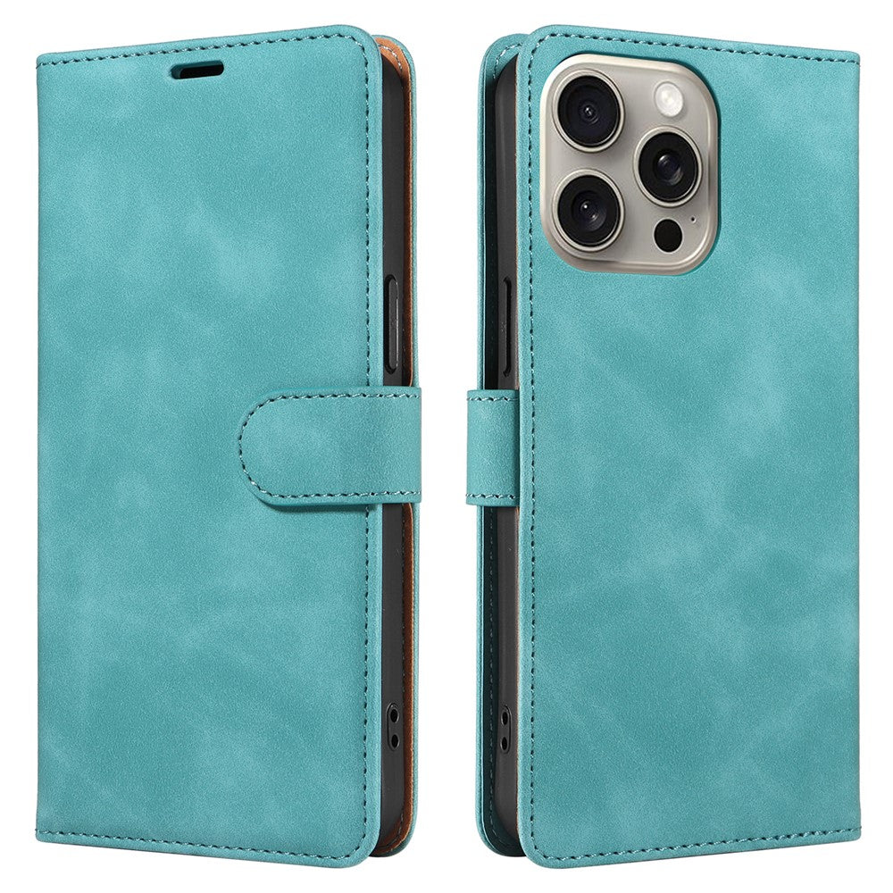 For iPhone 14 Pro Case RFID Blocking Wallet Stand Leather Flip Phone Cover with Slim Strap
