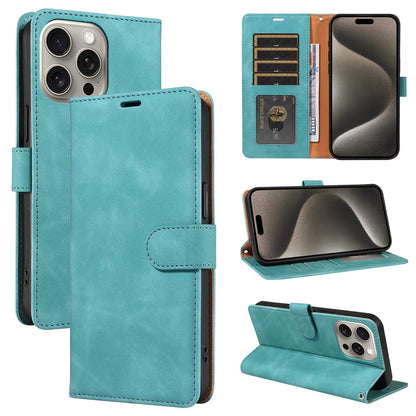 For iPhone 14 Pro Case RFID Blocking Wallet Stand Leather Flip Phone Cover with Slim Strap
