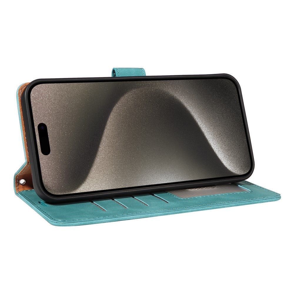 For iPhone 14 Pro Case RFID Blocking Wallet Stand Leather Flip Phone Cover with Slim Strap