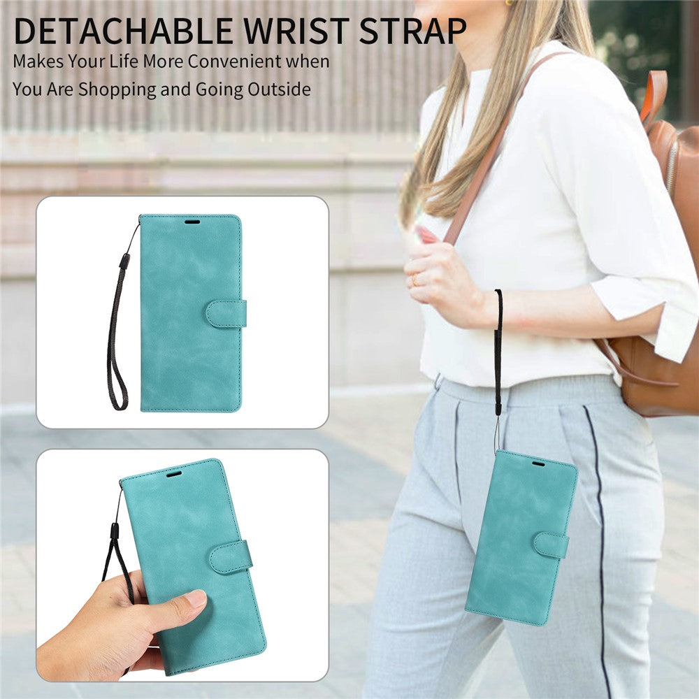 For iPhone 14 Pro Case RFID Blocking Wallet Stand Leather Flip Phone Cover with Slim Strap