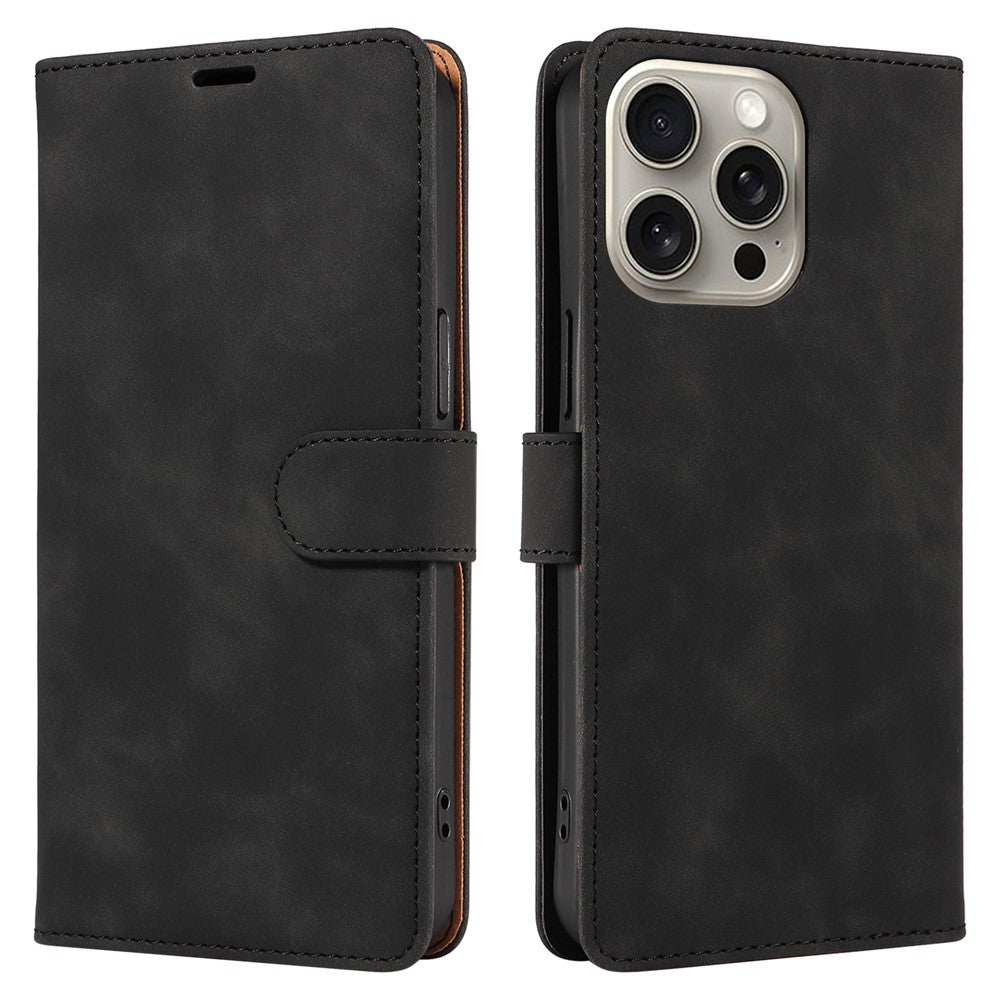 For iPhone 14 Pro Case RFID Blocking Wallet Stand Leather Flip Phone Cover with Slim Strap