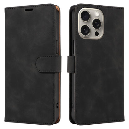 For iPhone 14 Pro Case RFID Blocking Wallet Stand Leather Flip Phone Cover with Slim Strap
