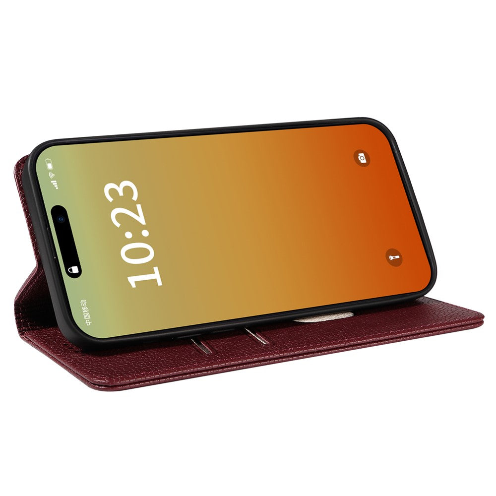 For iPhone 14 Pro Case RFID Blocking Strong Magnetic Leather Wallet Phone Cover