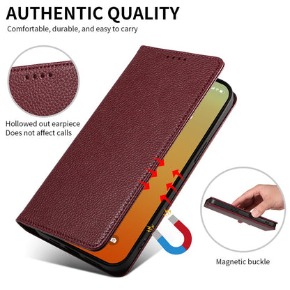 For iPhone 14 Pro Case RFID Blocking Strong Magnetic Leather Wallet Phone Cover
