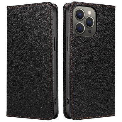 For iPhone 14 Pro Case RFID Blocking Strong Magnetic Leather Wallet Phone Cover