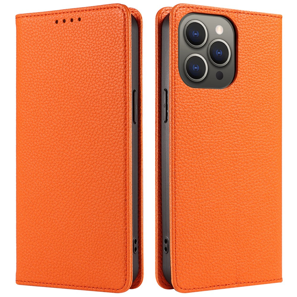 For iPhone 14 Pro Case RFID Blocking Strong Magnetic Leather Wallet Phone Cover