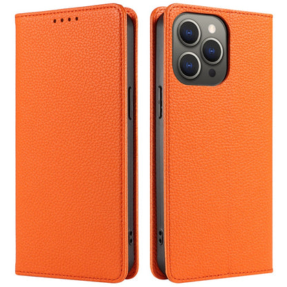 For iPhone 14 Pro Case RFID Blocking Strong Magnetic Leather Wallet Phone Cover
