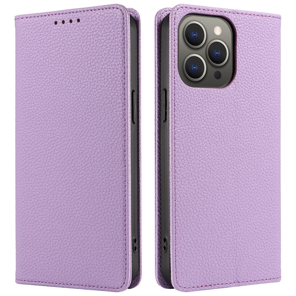 For iPhone 14 Pro Case RFID Blocking Strong Magnetic Leather Wallet Phone Cover