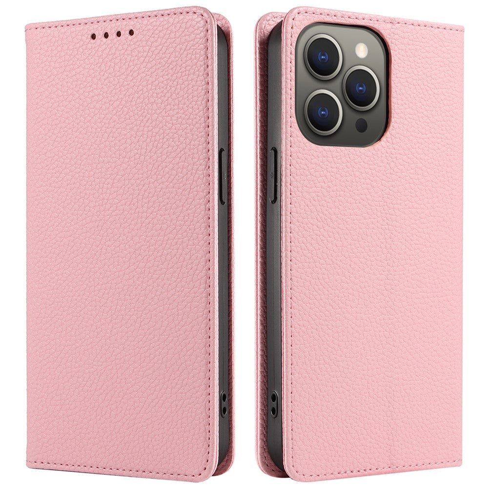 For iPhone 14 Pro Case RFID Blocking Strong Magnetic Leather Wallet Phone Cover