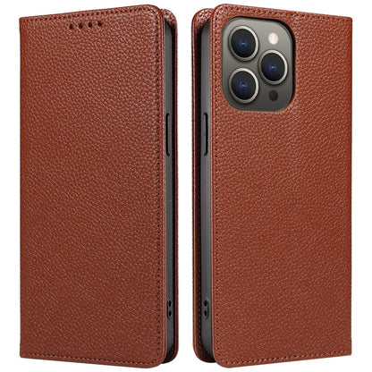 For iPhone 14 Pro Case RFID Blocking Strong Magnetic Leather Wallet Phone Cover