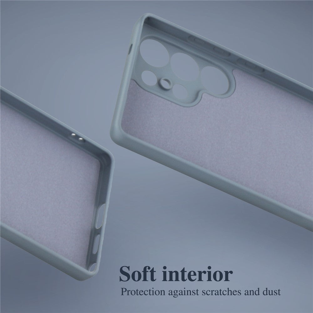For Samsung Galaxy S25 Ultra Case TPU Back Soft Anti-Scratch Fiber Lining Phone Cover