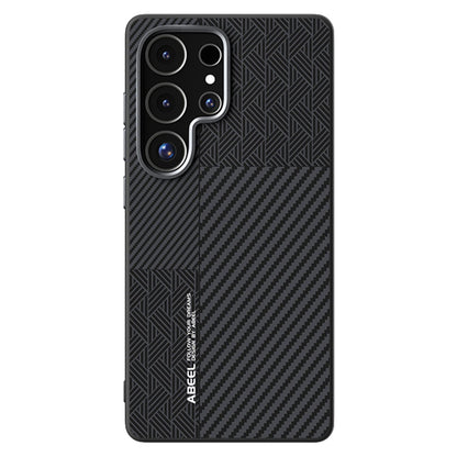 ABEEL For Samsung Galaxy S25 Ultra Magnetic Case PC + TPU + Aluminum Alloy + PU Leather Slim Phone Back Cover