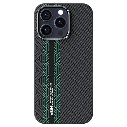 ABEEL For iPhone 14 Pro Case PC + TPU + Aluminum Alloy + PU Leather Slim Phone Back Cover Compatible with MagSafe
