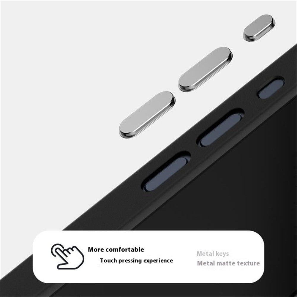 ABEEL For iPhone 14 Pro Case PC + TPU + Aluminum Alloy + PU Leather Slim Phone Back Cover Compatible with MagSafe