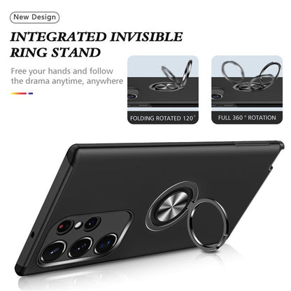 For Samsung Galaxy S25 Ultra Case PC+TPU Phone Cover with Rotatable Ring Holder