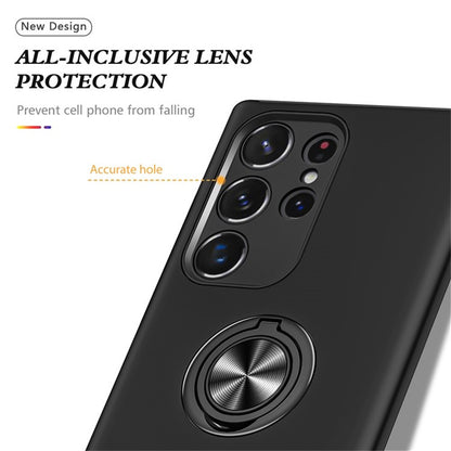 For Samsung Galaxy S25 Ultra Case PC+TPU Phone Cover with Rotatable Ring Holder