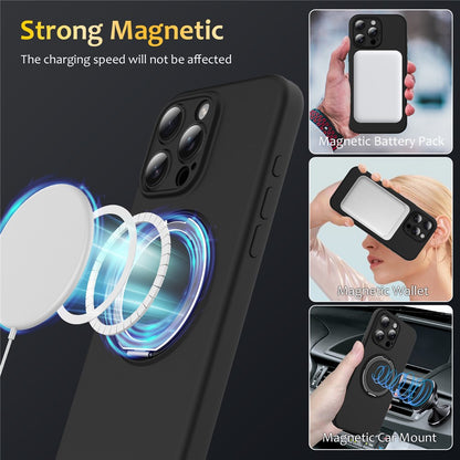 For iPhone 16 Pro Max Case Compatible with MagSafe Rotating Metal Kickstand PC + Silicone Phone Cover