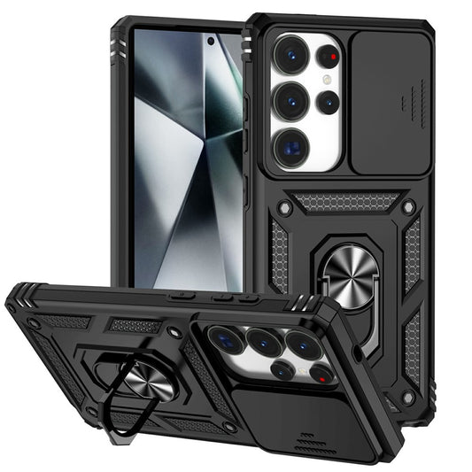 For Samsung Galaxy S25 Ultra Case PC + TPU Phone Cover Lens Ultimate Protection Kickstand