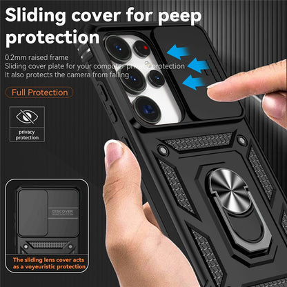 For Samsung Galaxy S25 Ultra Case PC + TPU Phone Cover Lens Ultimate Protection Kickstand