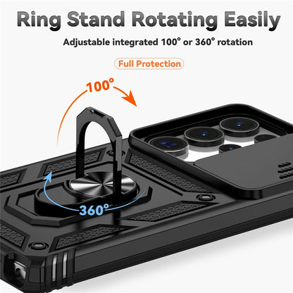 For Samsung Galaxy S25 Ultra Case PC + TPU Phone Cover Lens Ultimate Protection Kickstand