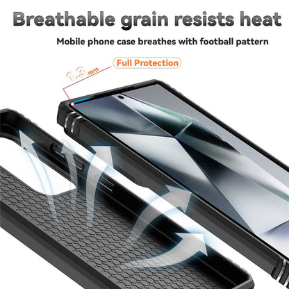 For Samsung Galaxy S25 Ultra Case PC + TPU Phone Cover Lens Ultimate Protection Kickstand
