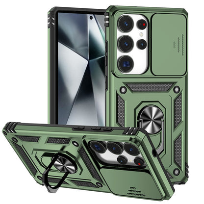 For Samsung Galaxy S25 Ultra Case PC + TPU Phone Cover Lens Ultimate Protection Kickstand
