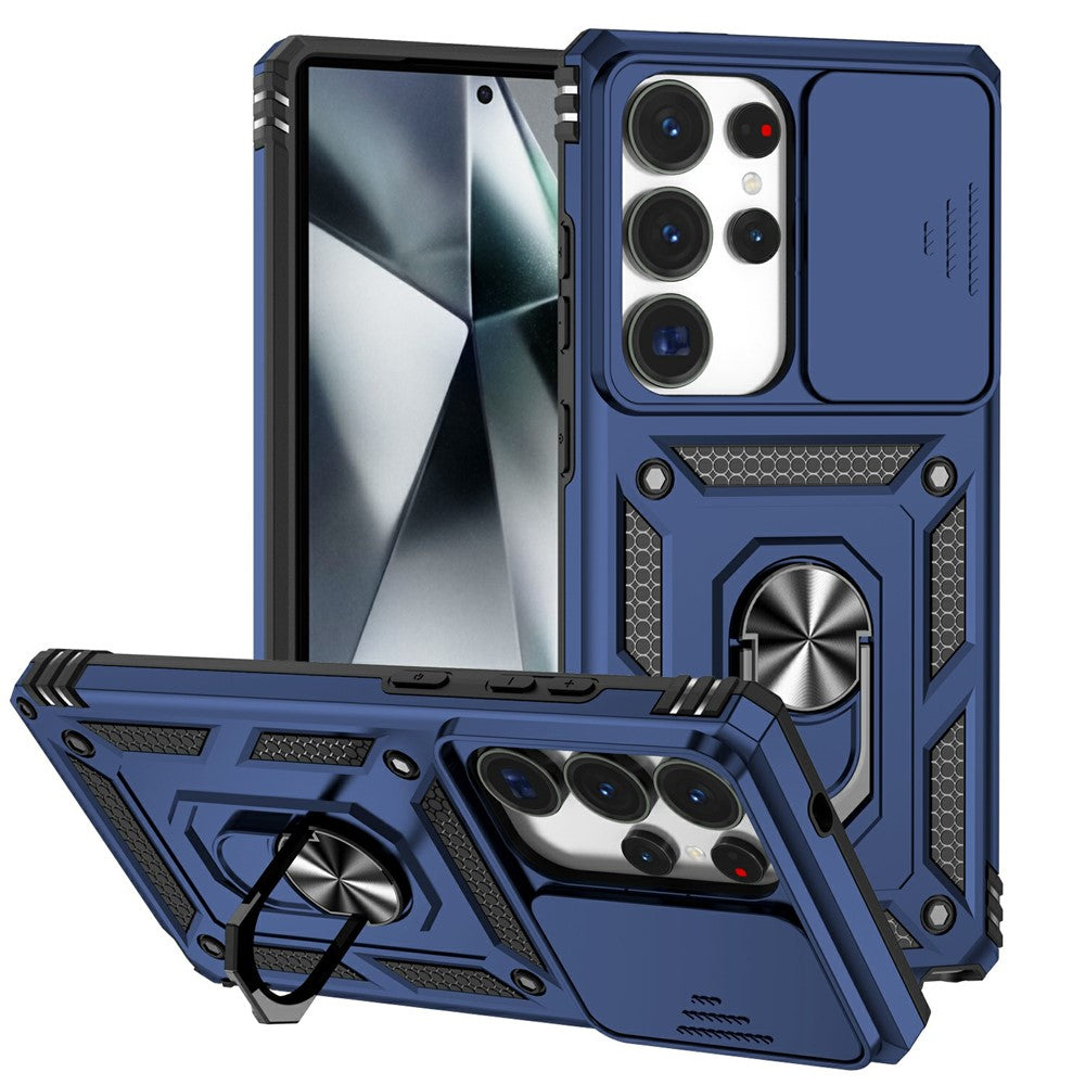 For Samsung Galaxy S25 Ultra Case PC + TPU Phone Cover Lens Ultimate Protection Kickstand