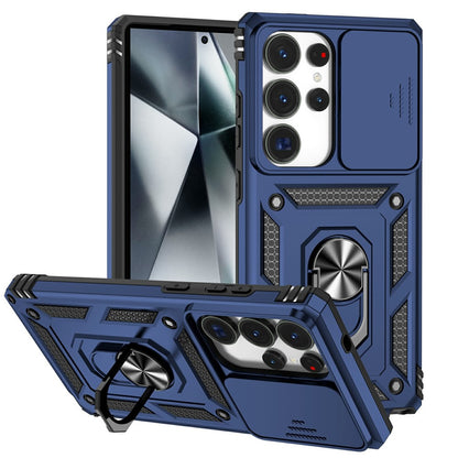 For Samsung Galaxy S25 Ultra Case PC + TPU Phone Cover Lens Ultimate Protection Kickstand