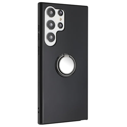 For Samsung Galaxy S25 Ultra Matte Case Ring Kickstand Soft TPU Phone Cover