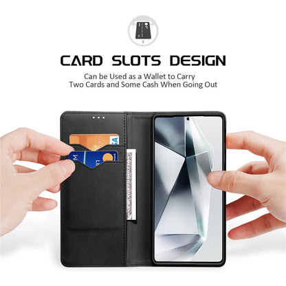 DUX DUCIS Hivo Series For Samsung Galaxy S25 Ultra  Hivo Series Split Leather RFID Blocking Wallet Stand Flip Phone Cover (Non-magnetic)