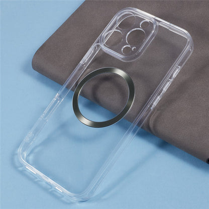 For iPhone 16 Pro Max Case Compatible with MagSafe CD Vein TPU+Acrylic Phone Cover