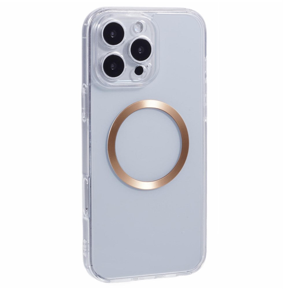 For iPhone 16 Pro Max Case Compatible with MagSafe CD Vein TPU+Acrylic Phone Cover