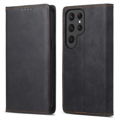 DF-05 For Samsung Galaxy S25 Ultra Wallet Case RFID Blocking PU Leather Phone Cover