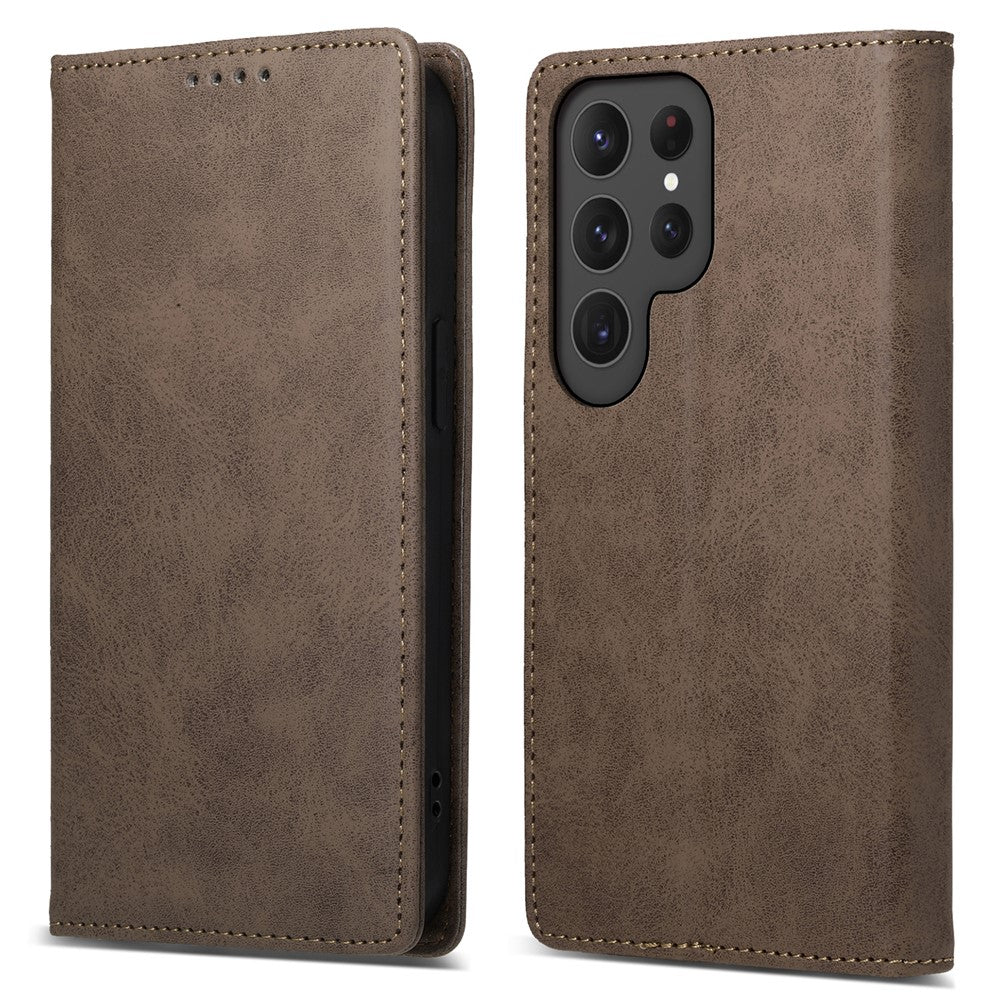 DF-05 For Samsung Galaxy S25 Ultra Wallet Case RFID Blocking PU Leather Phone Cover