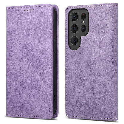 DF-05 For Samsung Galaxy S25 Ultra Wallet Case RFID Blocking PU Leather Phone Cover